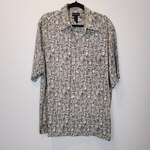 Axcess | Claiborne Company Geometric print Button‎ down Shirt Large